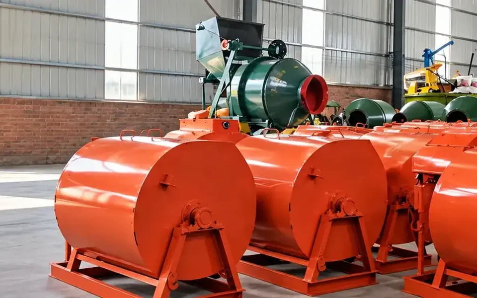 Horizontal mortar mixer product real shot